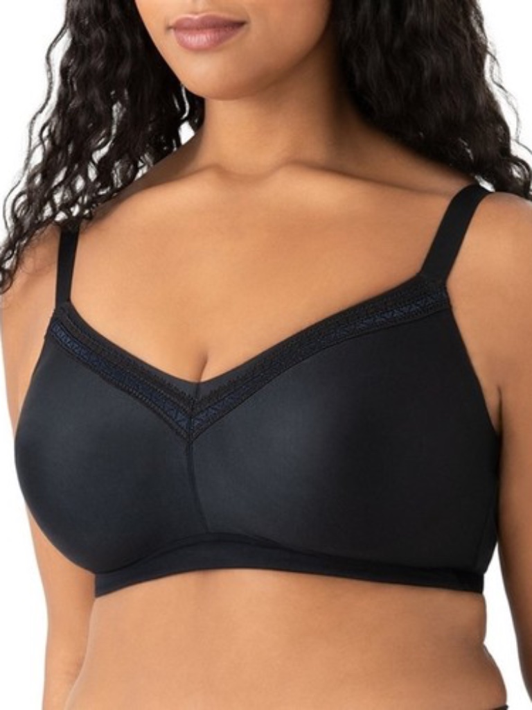 New Wacoal Perfect Primer Lace Soft Full Cup Wire Free Bra 852313 Black Bk